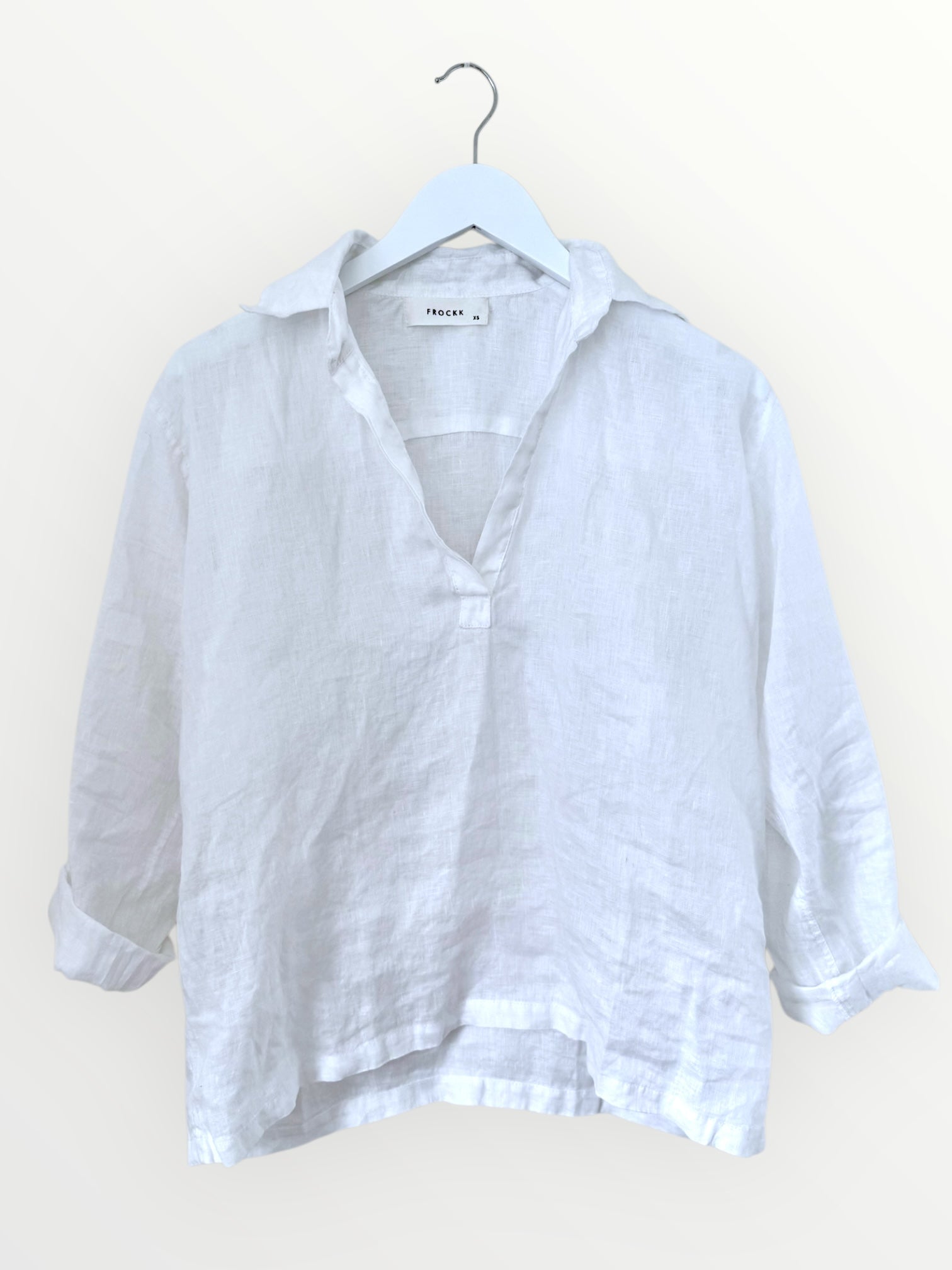 sybil top - white linen Apparel