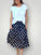 lola skirt - navy spot linen Apparel