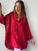 megan shirt - red linen Apparel
