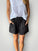 abbey short - black linen Apparel