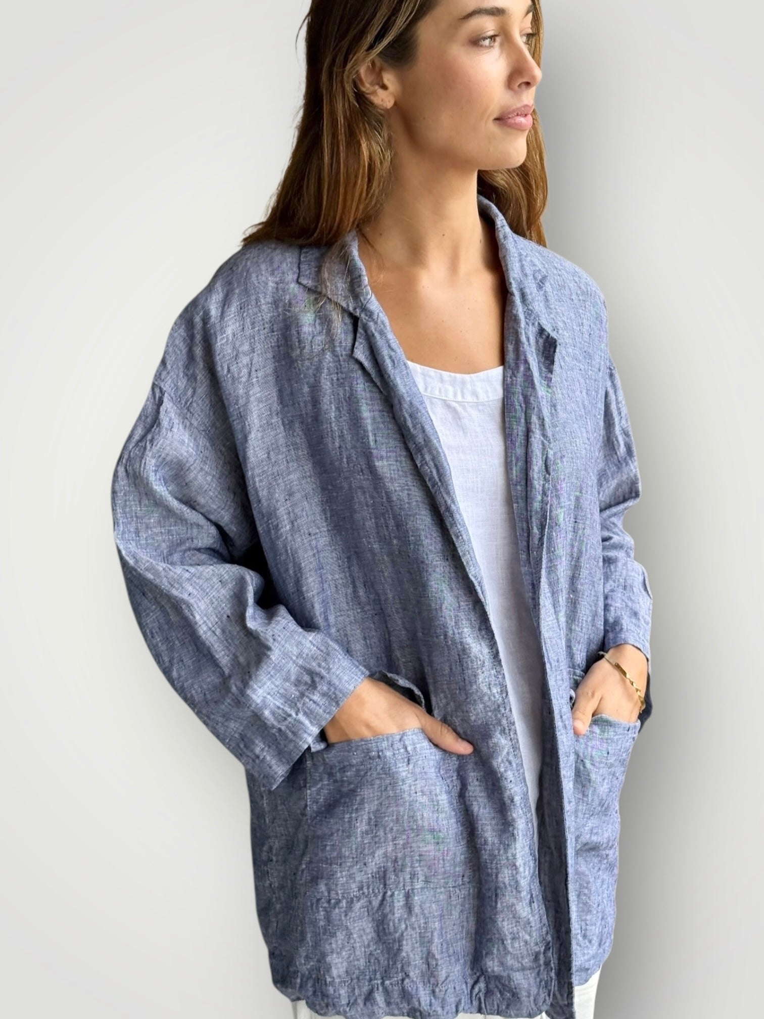 eden blazer - chambrey linen Shirts