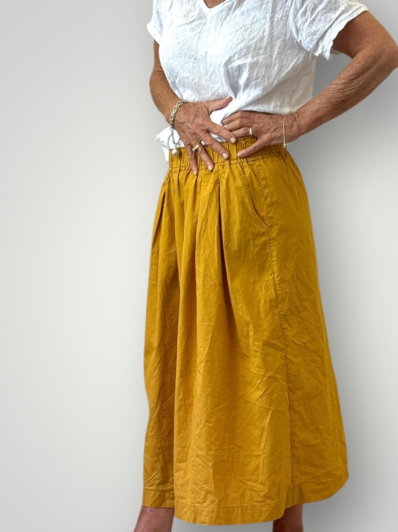 Lilliana skirt-turmeric cotton