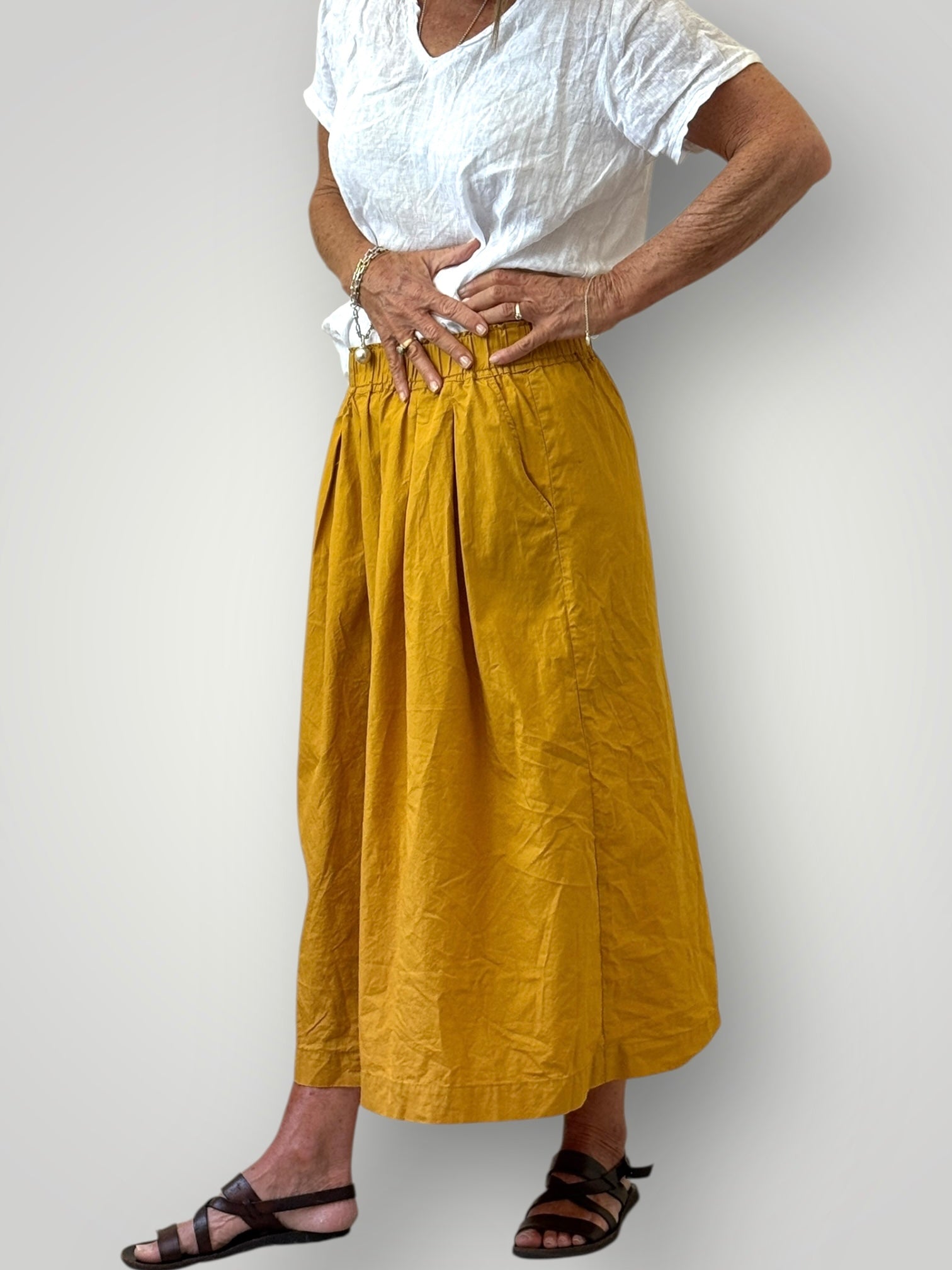 Lilliana skirt-turmeric cotton