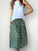 lola skirt - moss floral linen Apparel