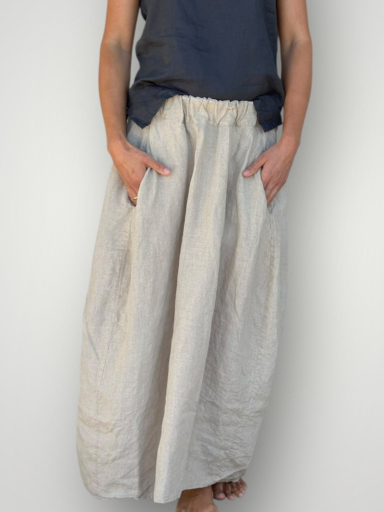 lana skirt-natural linen Apparel