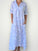 bridget dress - soft blue/white big flower linen Apparel