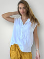 lexi top- white linen Apparel