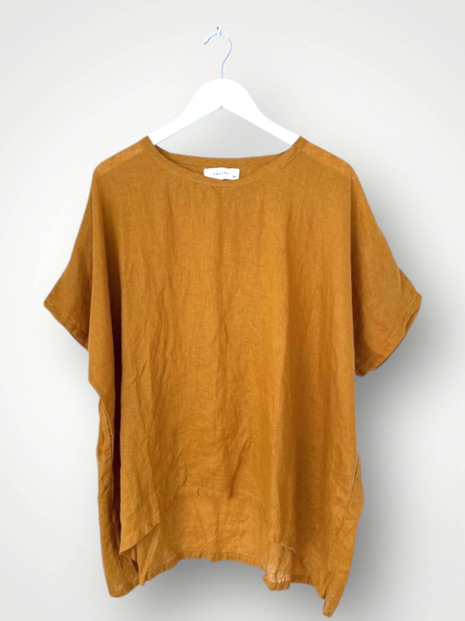 rachael top - turmeric linen Apparel