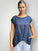 sarah top - navy linen Apparel