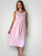 becky dress - peony pink linen Apparel