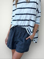 abbey short - charcoal linen Apparel