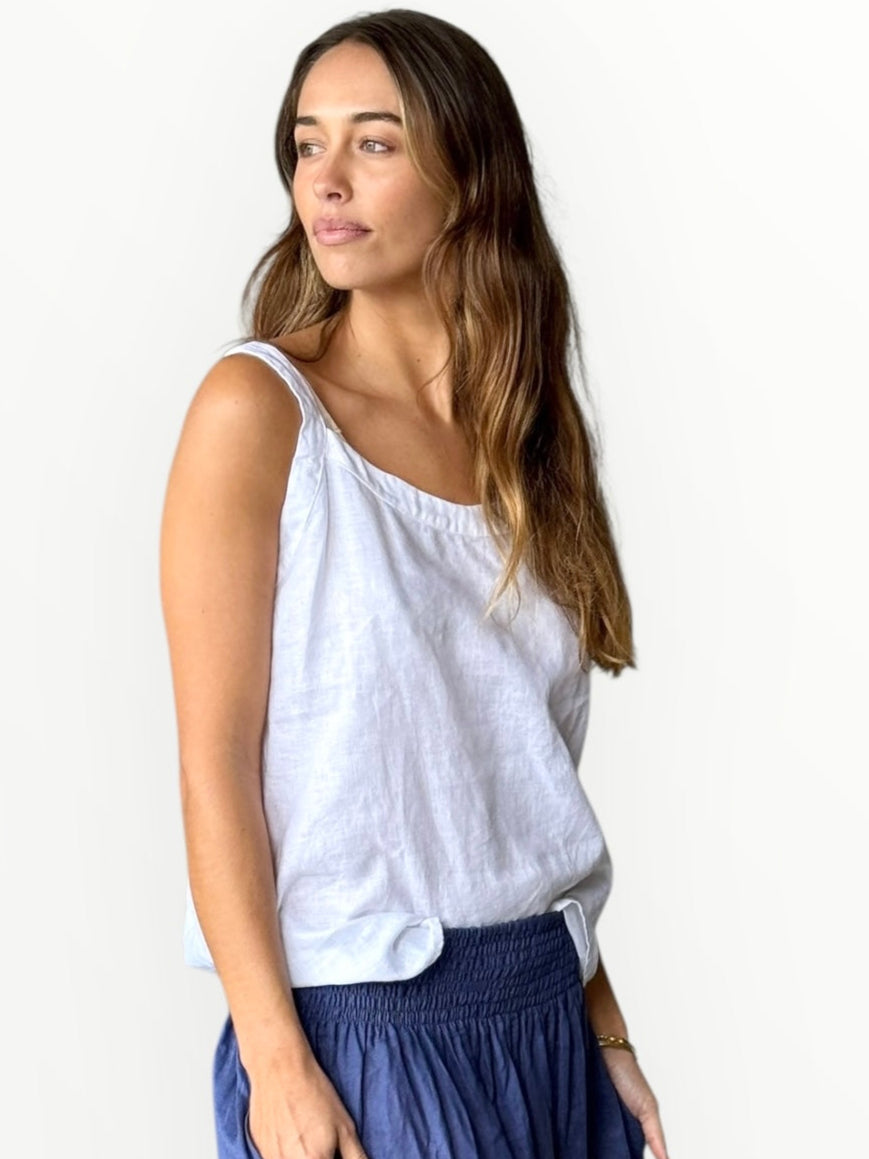 tilly tank - white linen Apparel