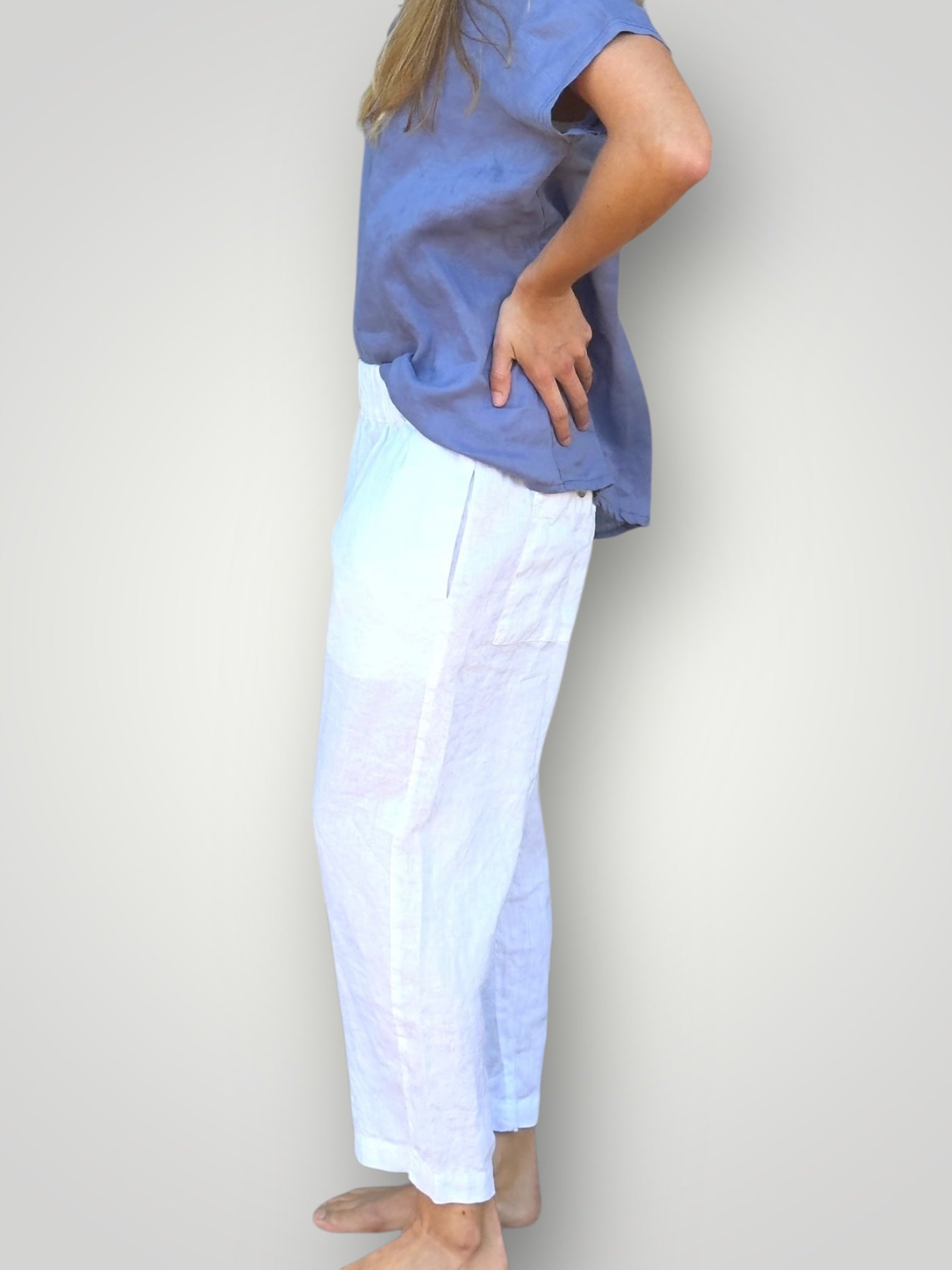 peta pants - white linen Apparel