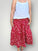 lola skirt - red floral linen Apparel