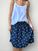 zoe skirt - navy spot linen Apparel