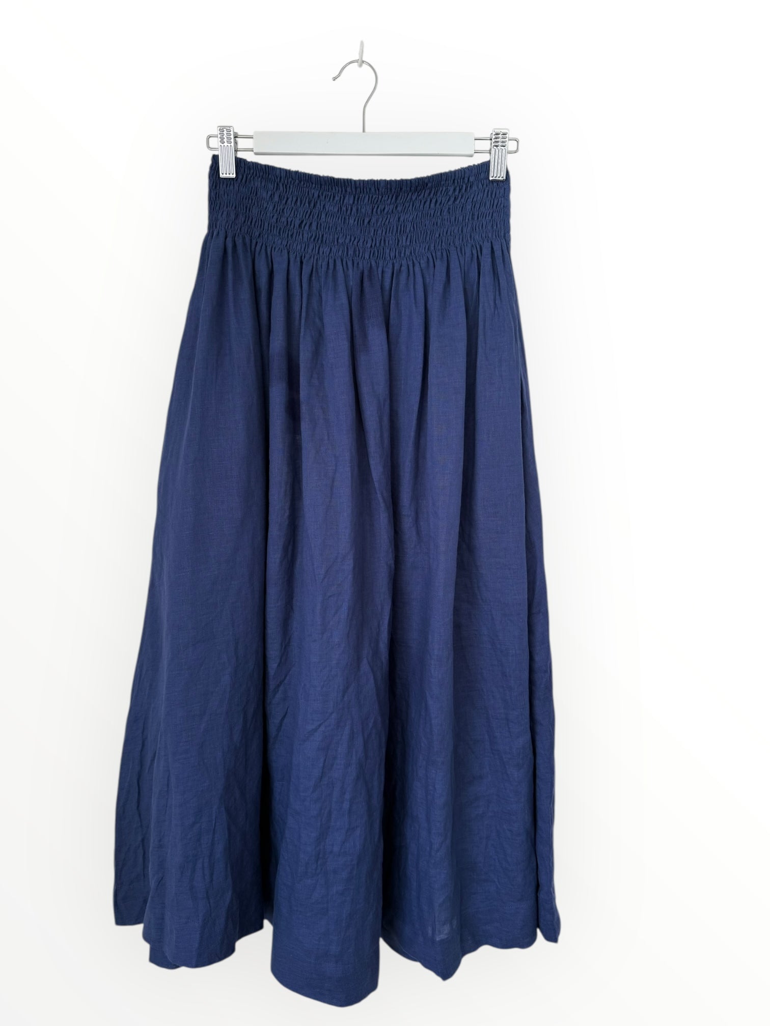 lulu skirt - blue dusk linen Apparel