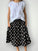 lola skirt - black spot linen Apparel
