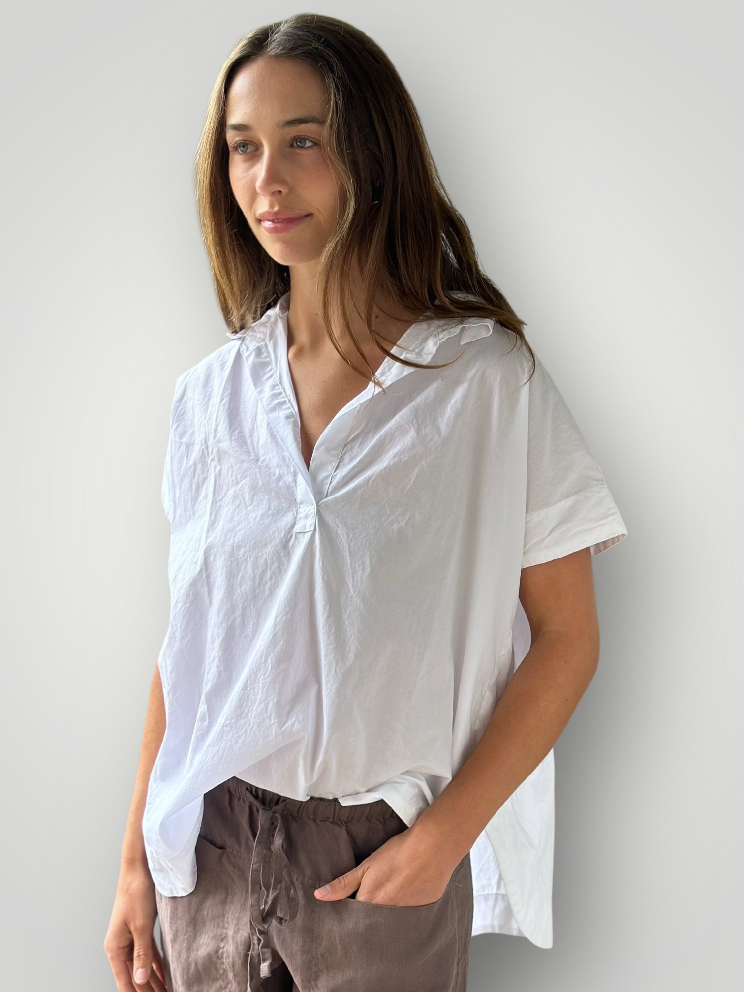 tara top - white cotton General