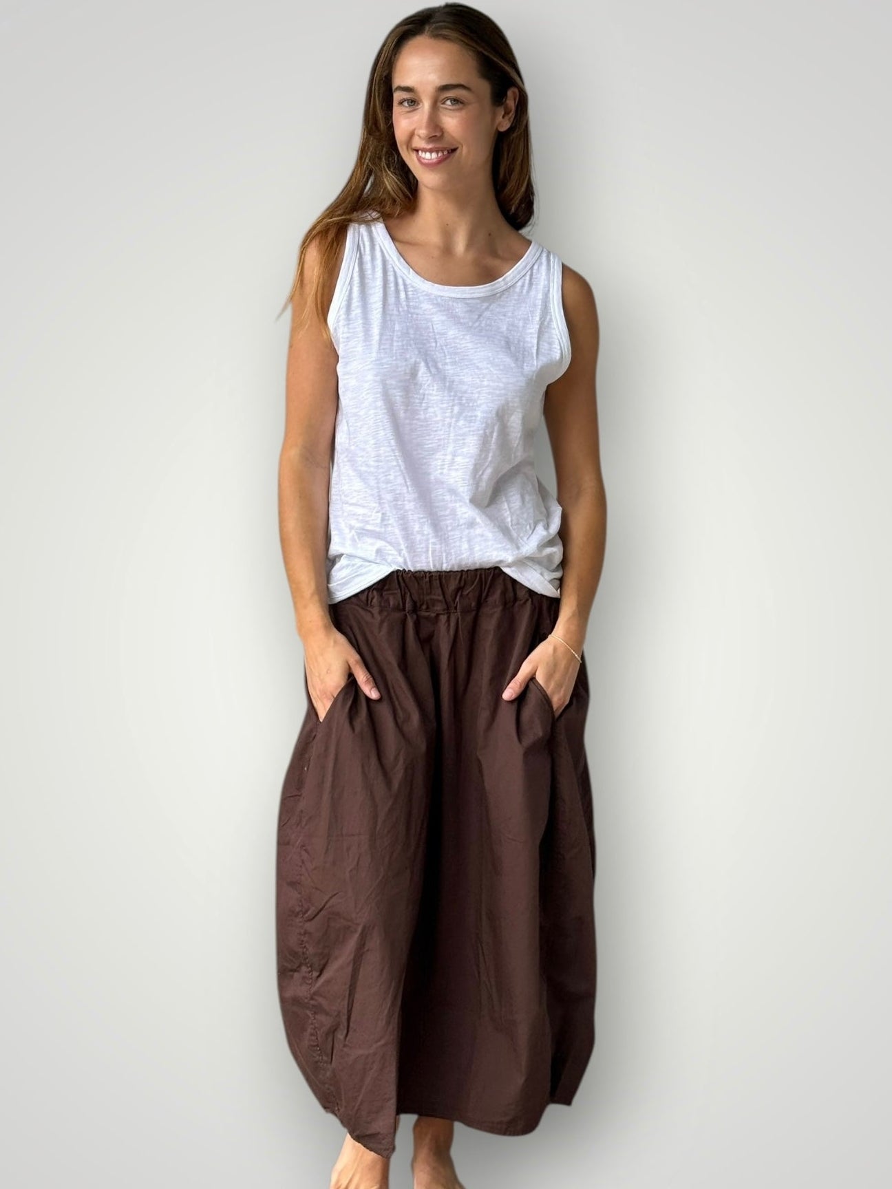 lana skirt - chocolate cotton Apparel