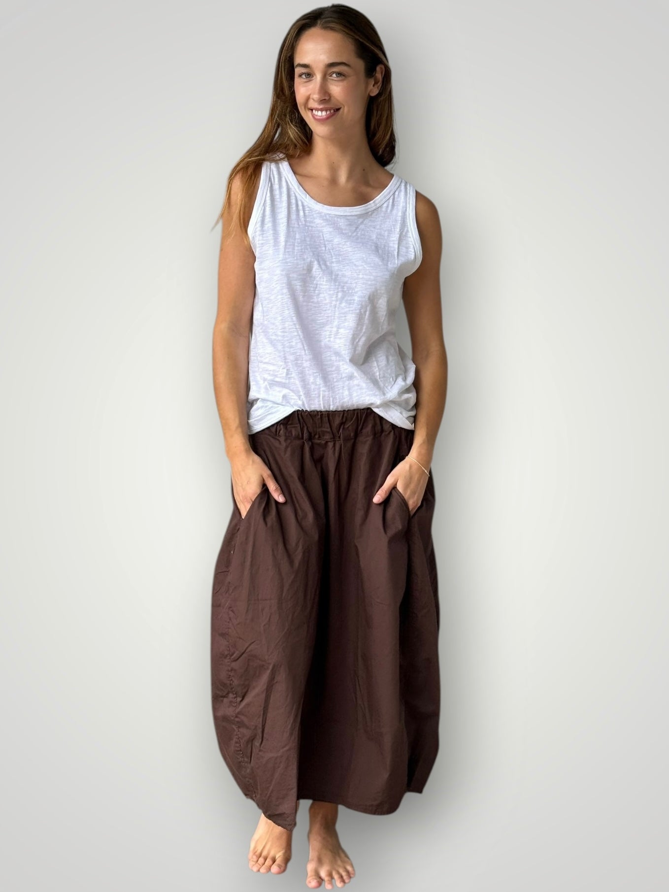 lana skirt - chocolate cotton Apparel