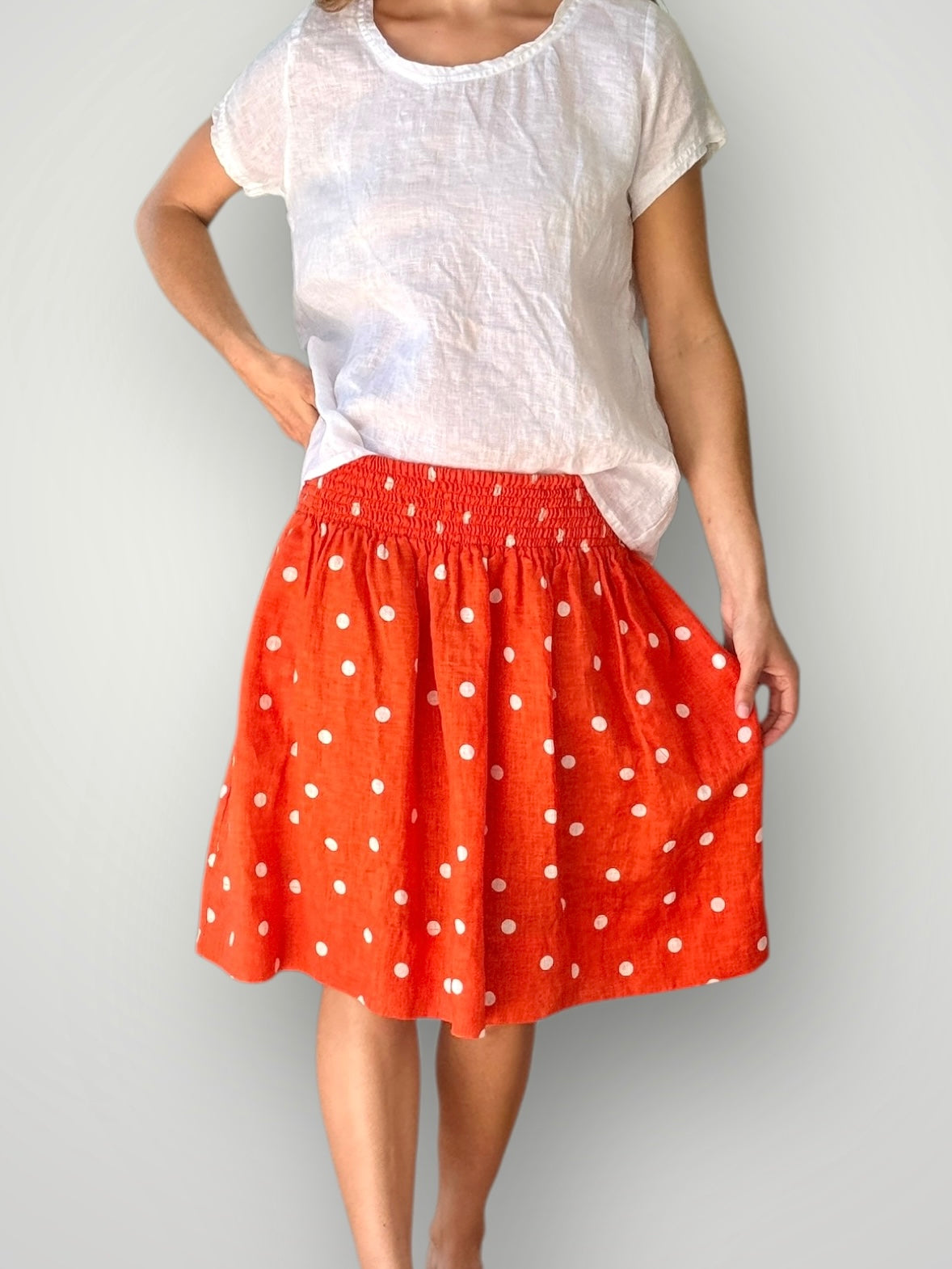 zoe skirt - orange spot Apparel