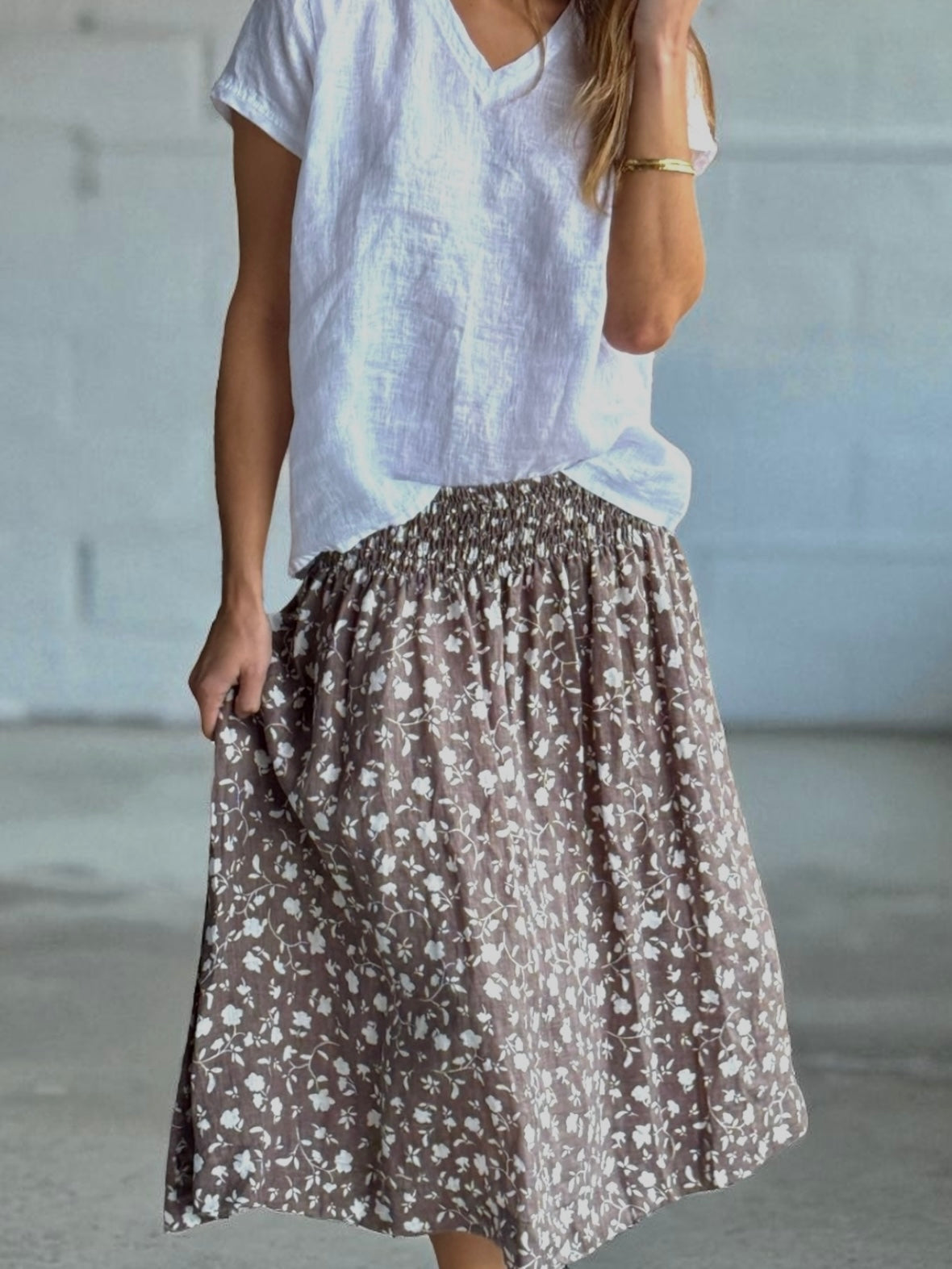 lola skirt - soil floral Apparel