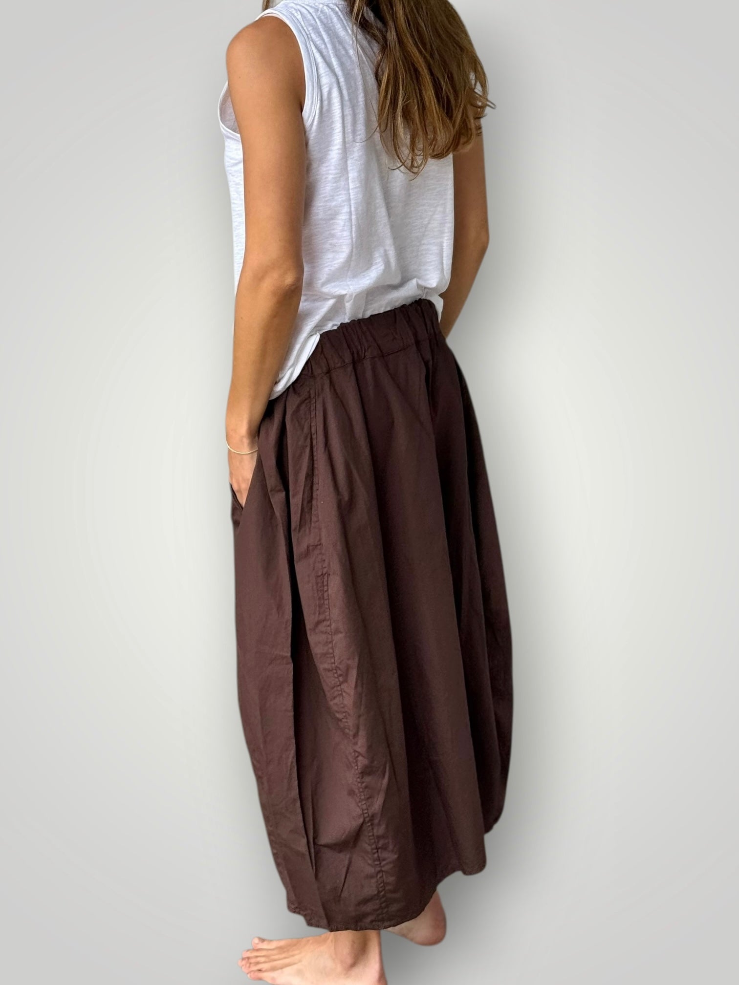 lana skirt - chocolate cotton Apparel