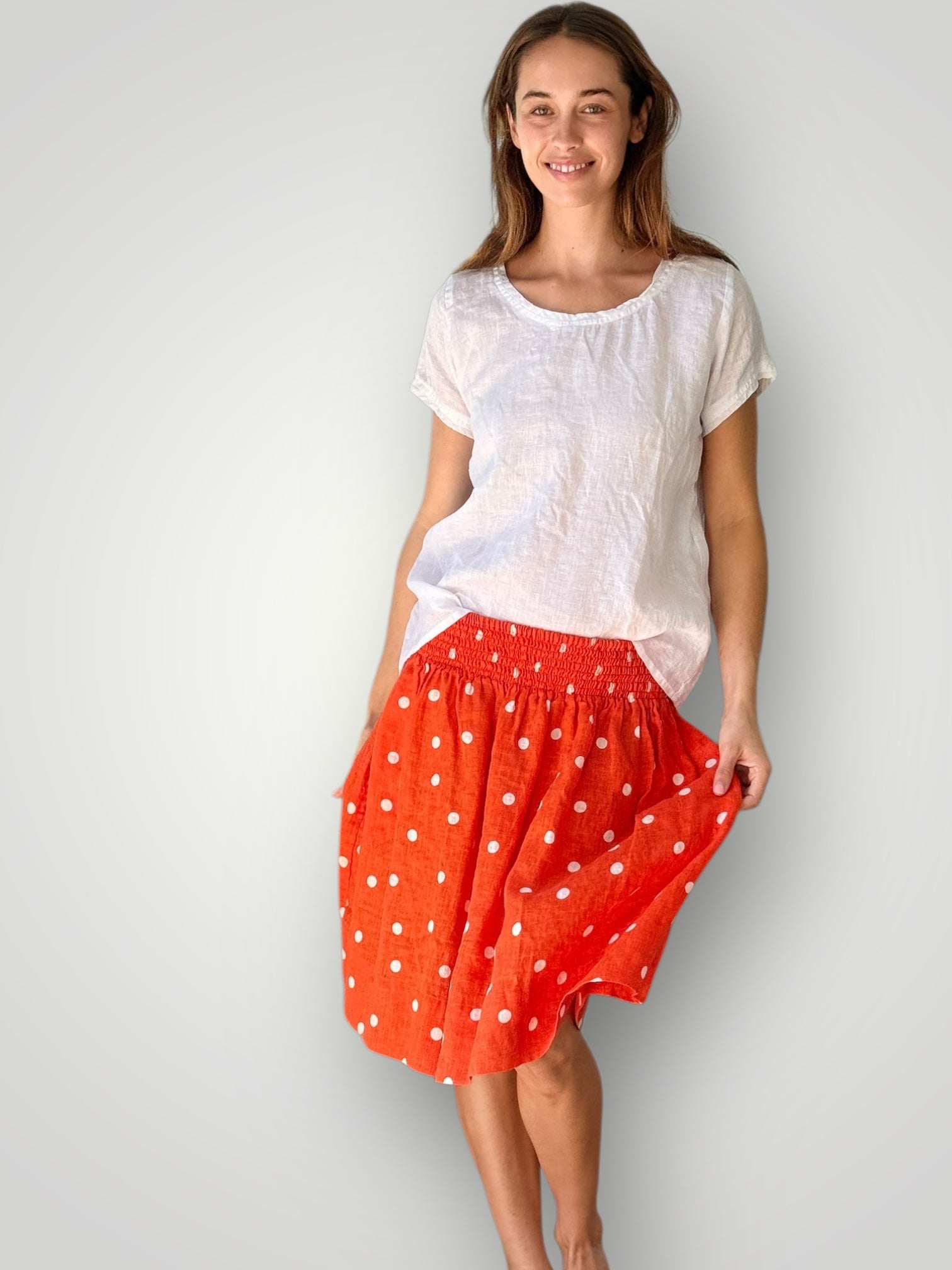 zoe skirt - orange spot Apparel