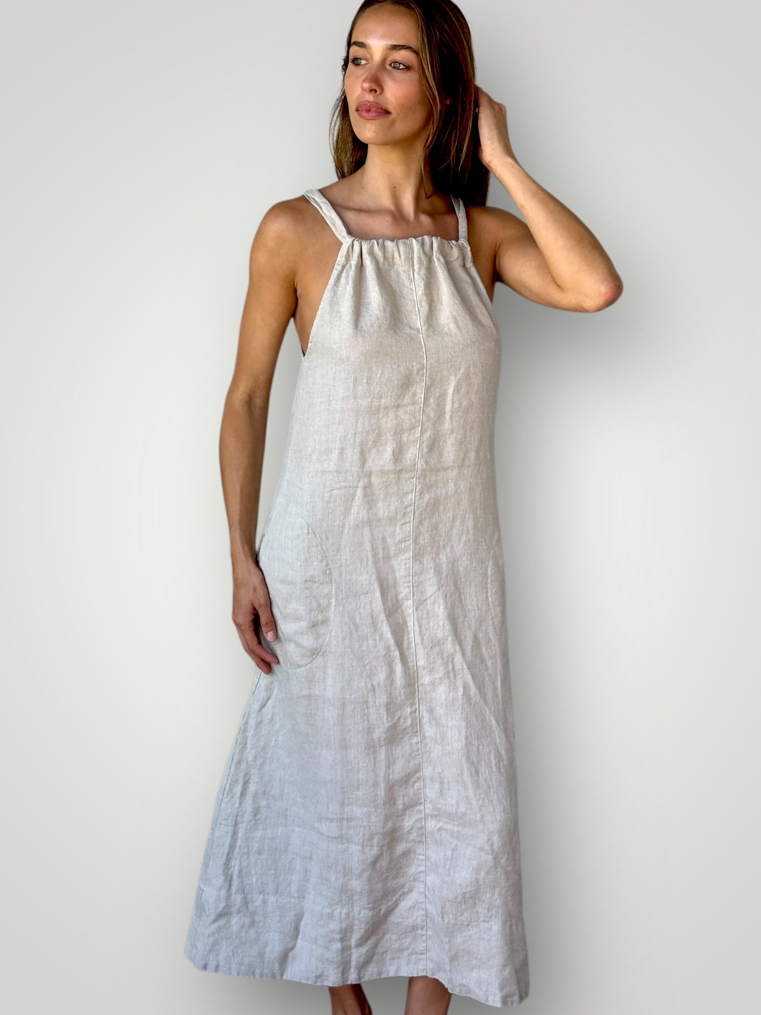 olivia dress-natural linen