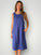 becky dress - blue dusk linen Apparel