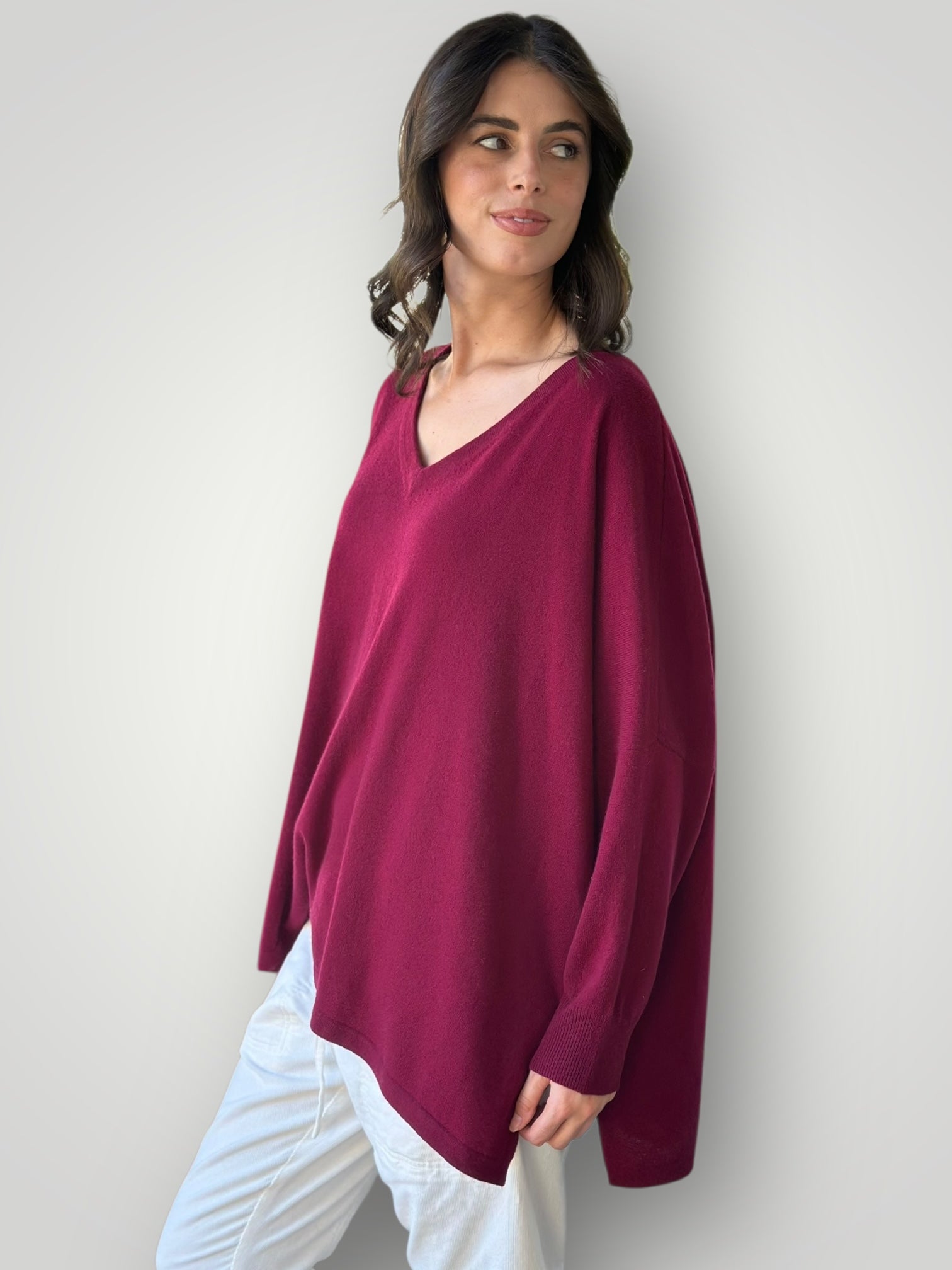 relaxed boyfriend knit- pinot cashmere Apparel