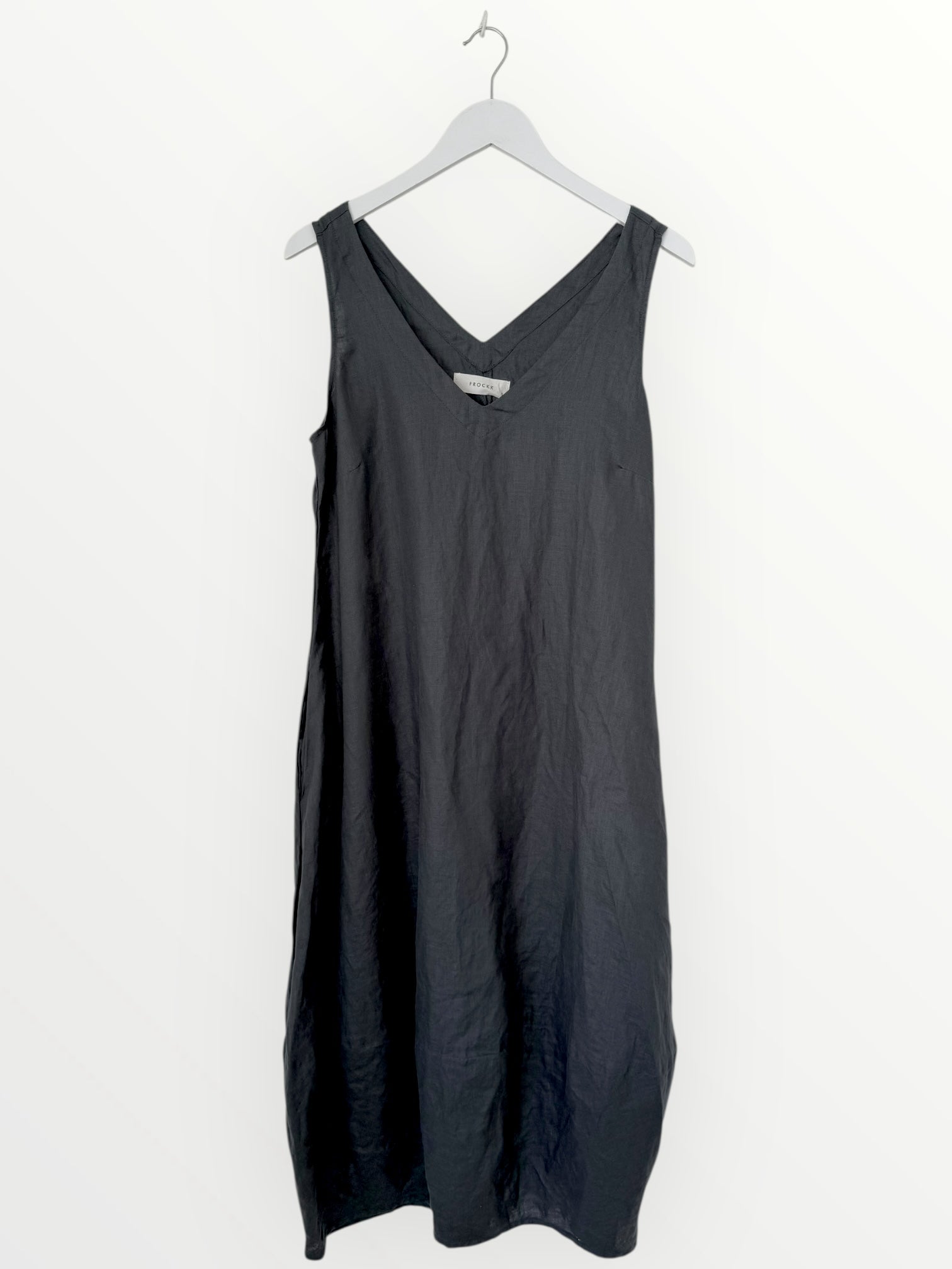 amber dress - charcoal linen Apparel