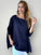 avril top - navy linen Apparel