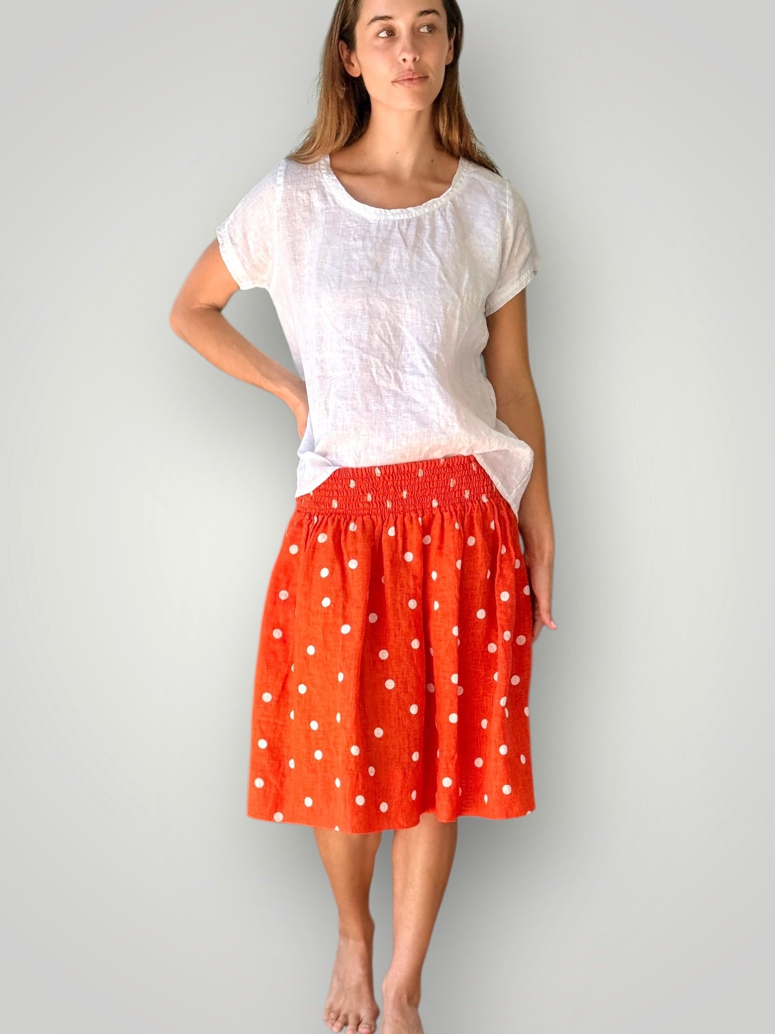zoe skirt - orange spot Apparel