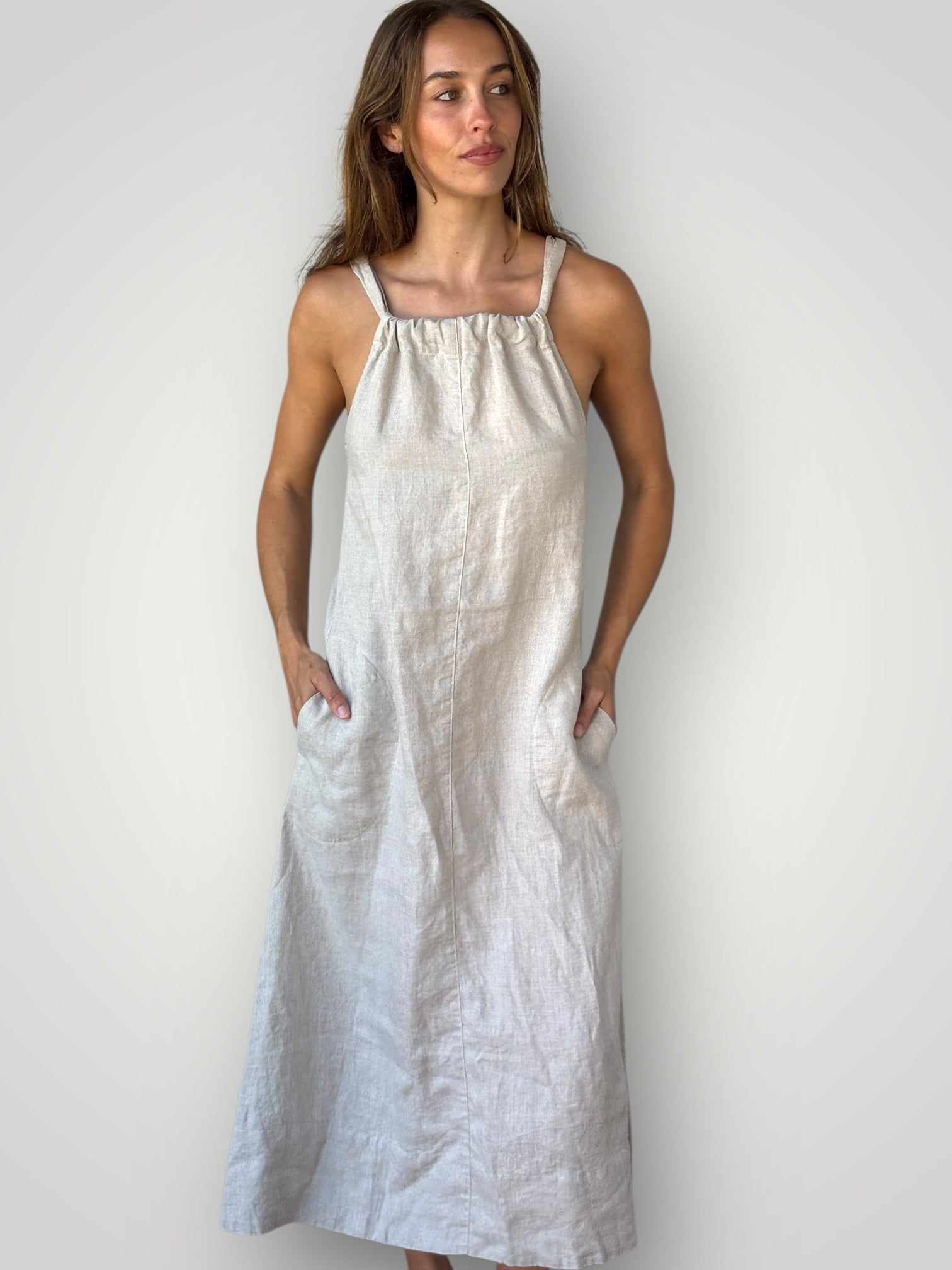 olivia dress-natural linen