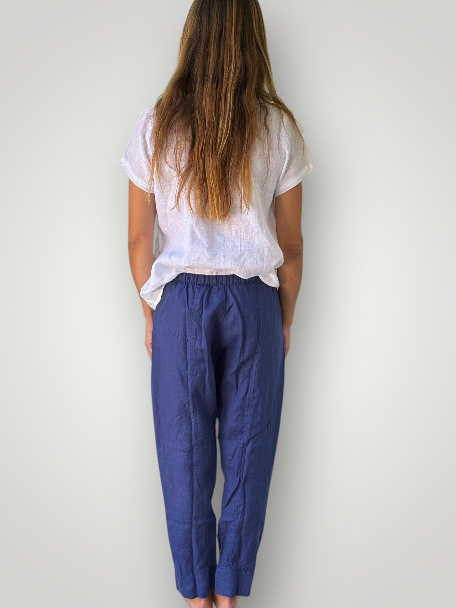darcy pants - blue dusk linen Apparel