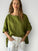 marita top - olive linen Apparel