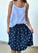 zoe skirt - navy spot linen Apparel