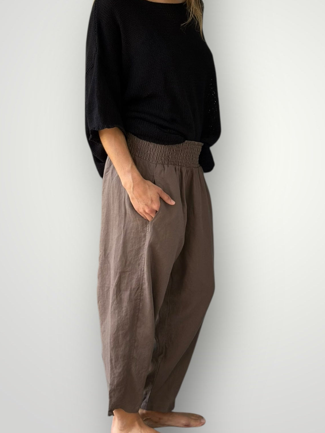 frankie pant - soil linen Apparel