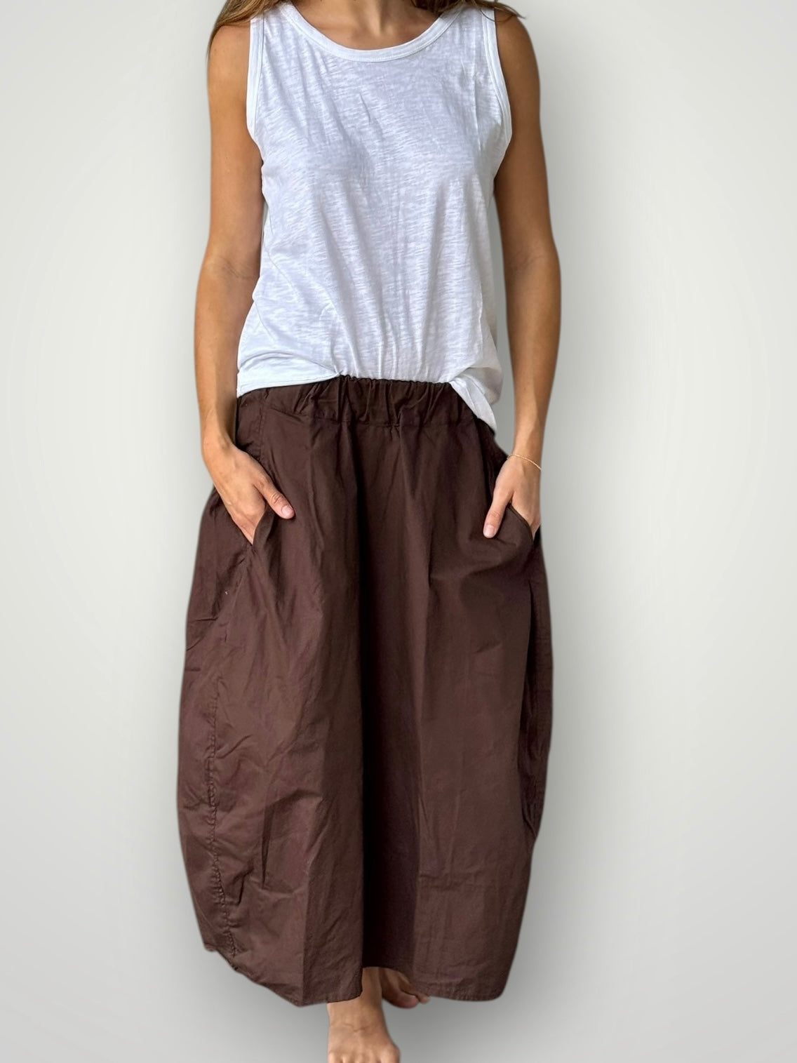 lana skirt - chocolate cotton Apparel