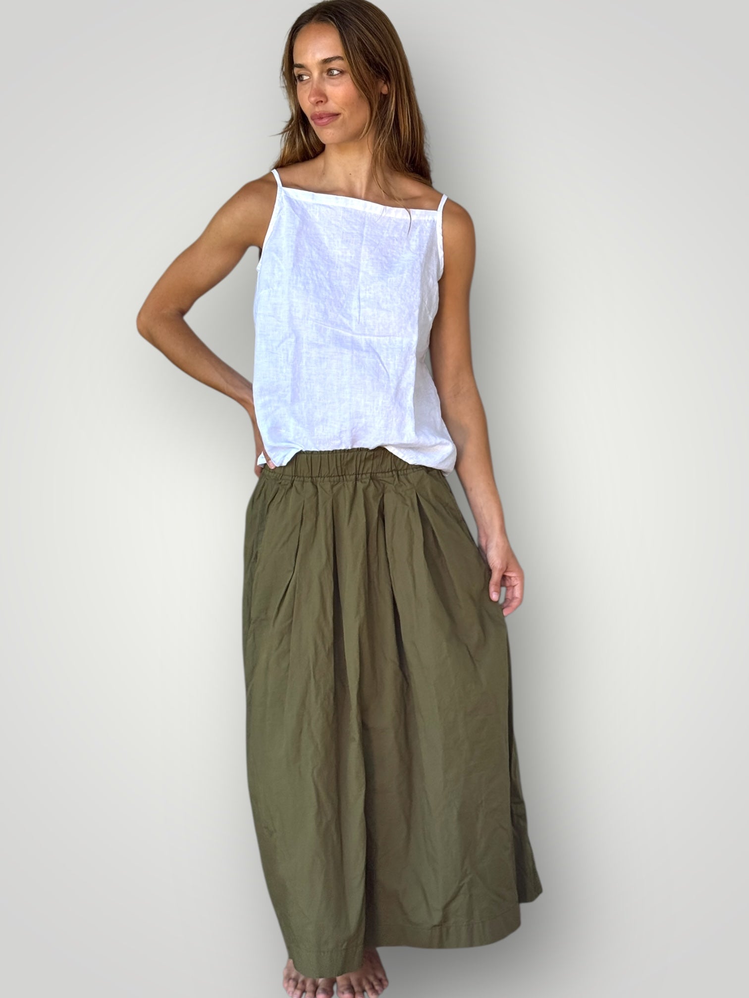 lilliana skirt-army cotton