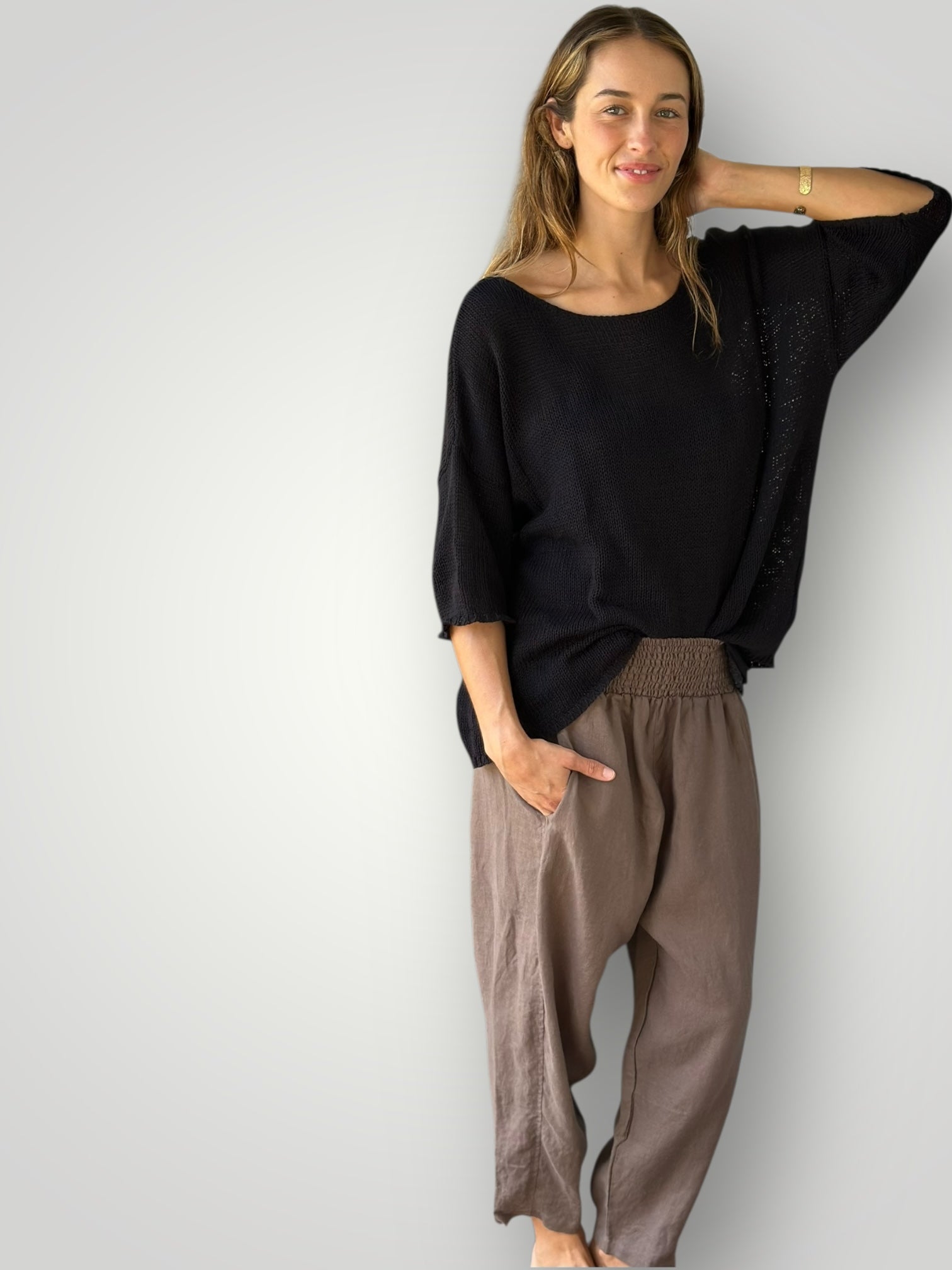 frankie pant - soil linen Apparel