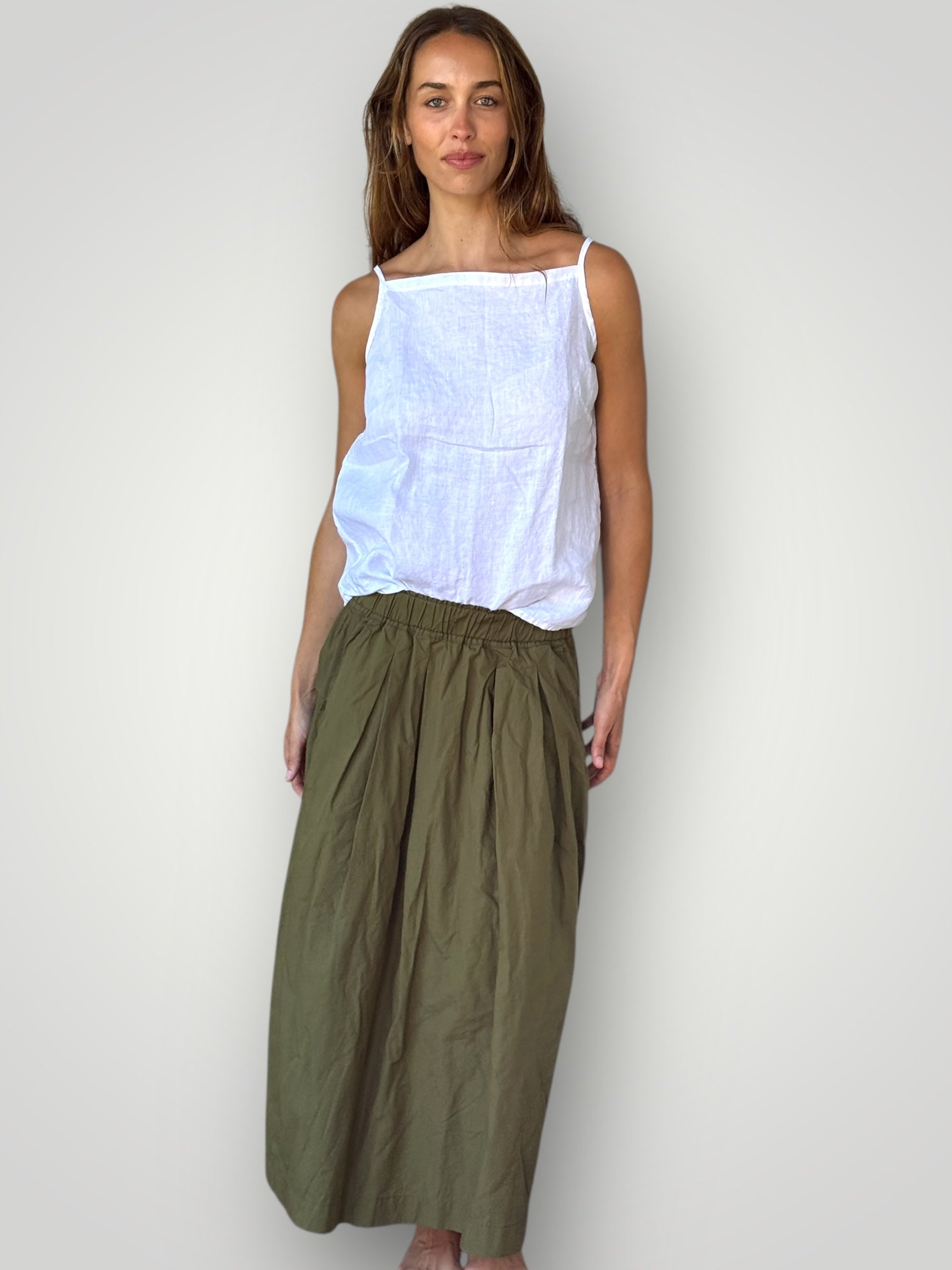 lilliana skirt-army cotton