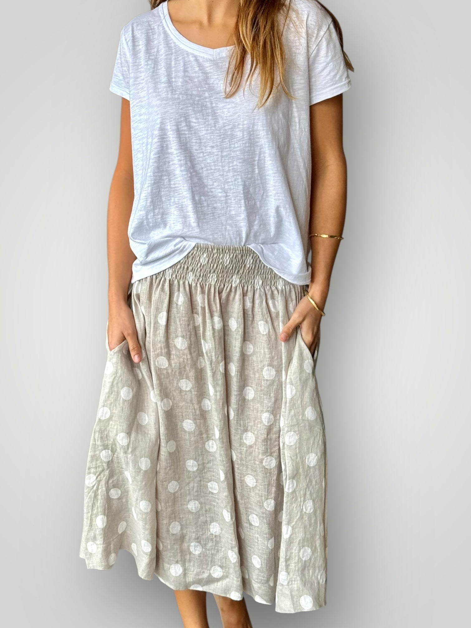 lola skirt - natural spot Apparel