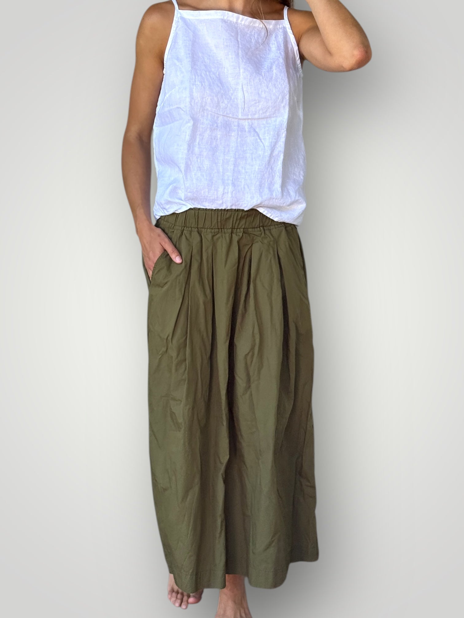 lilliana skirt-army cotton