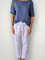 jessie pant-white linen Apparel