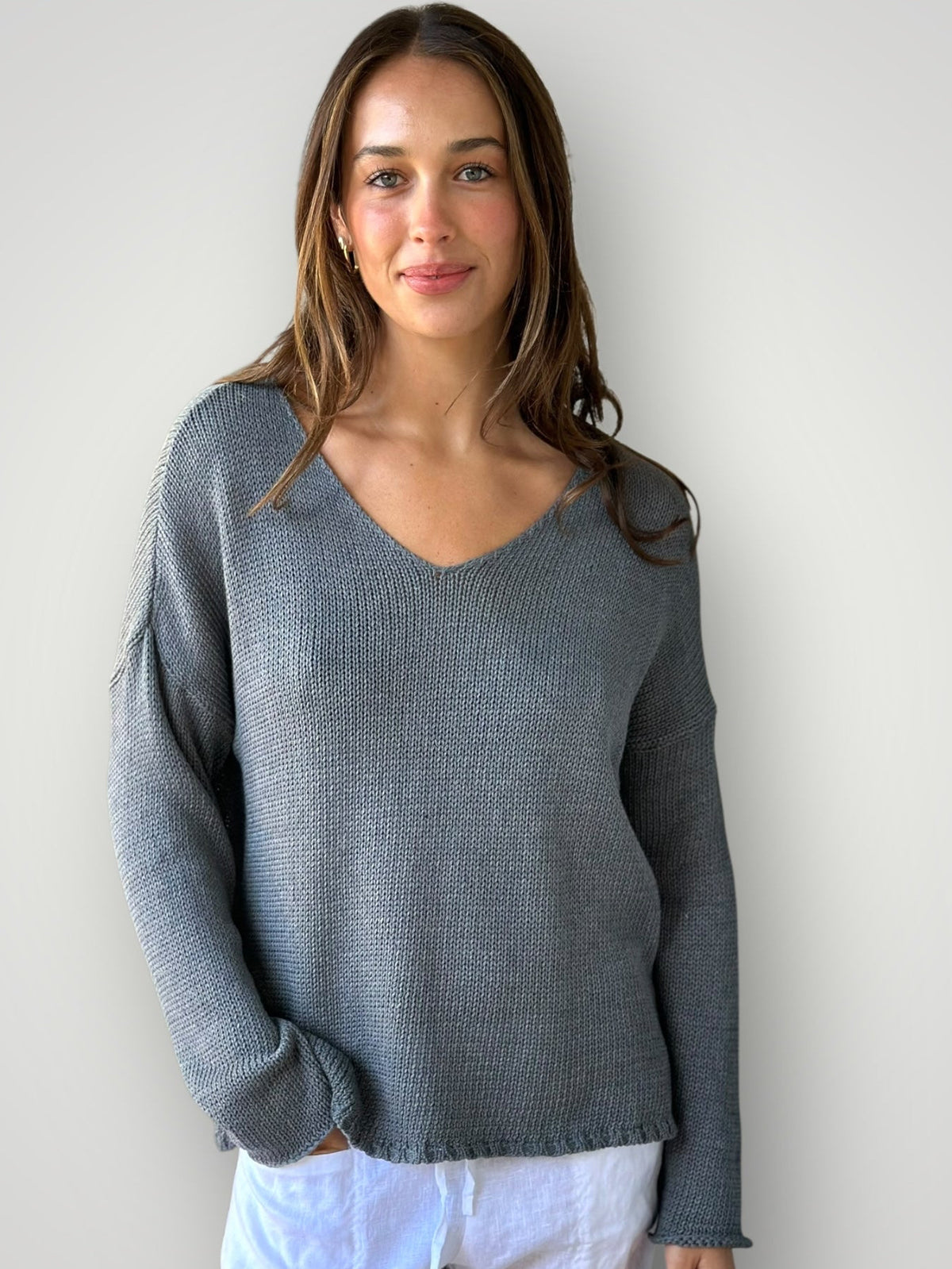 jamie cotton knit - grey Apparel