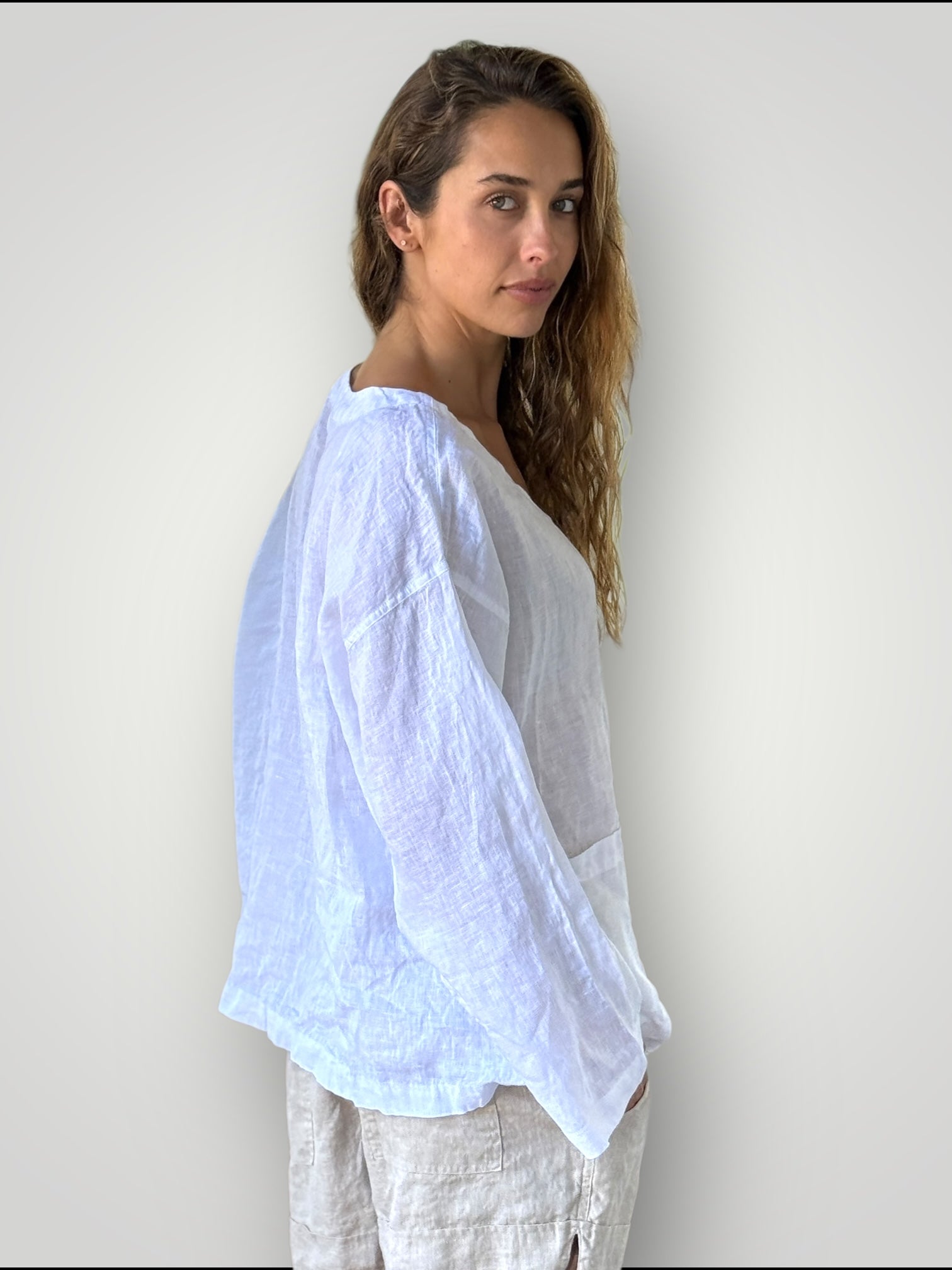 jamie jacket - white linen Apparel