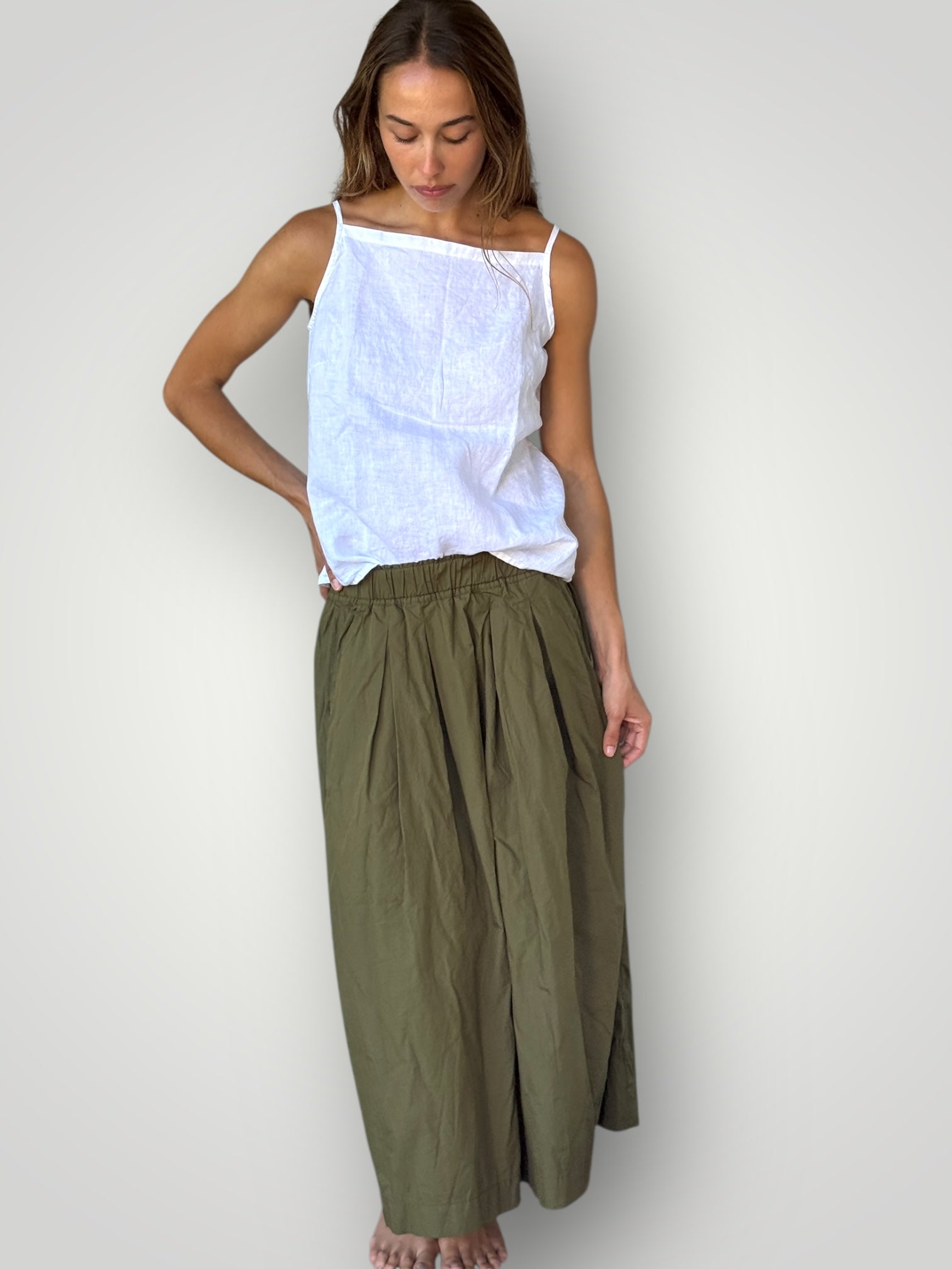 lilliana skirt-army cotton