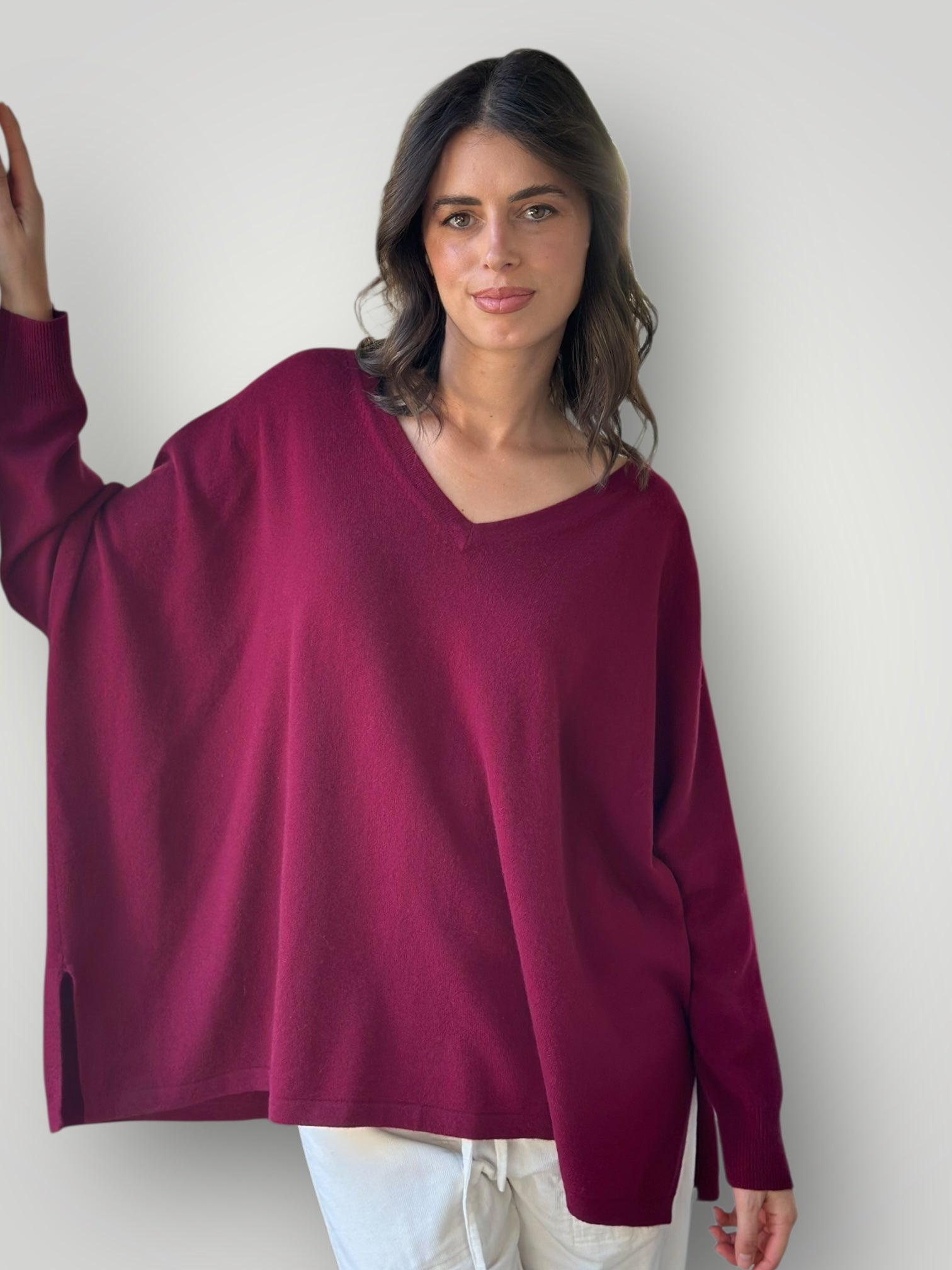 relaxed boyfriend knit- pinot cashmere Apparel